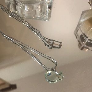 Swarovski crystal fish pendant